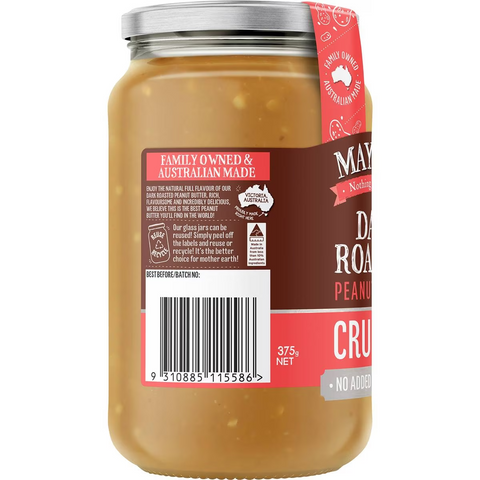 Mayver's Dark Peanut Butter Crunchy 375g