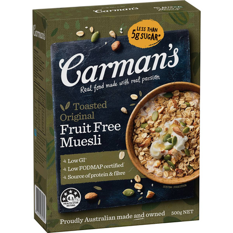 Carman's Original Fruit Free Muesli 500g