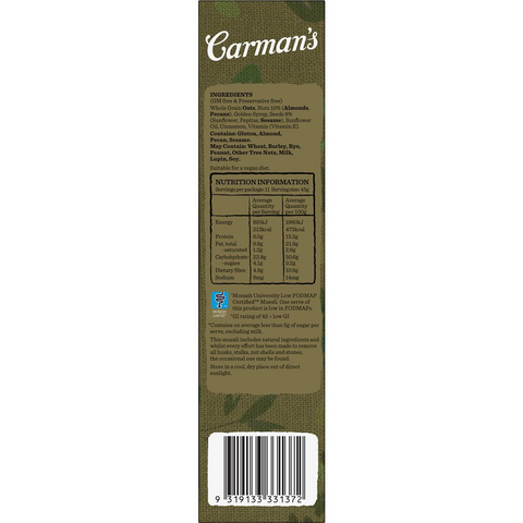 Carman's Original Fruit Free Muesli 500g