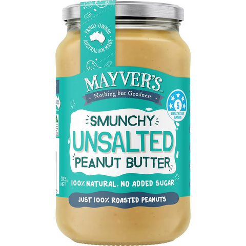 Mayver's Unsalted Smunchy Peanut Butter 375g