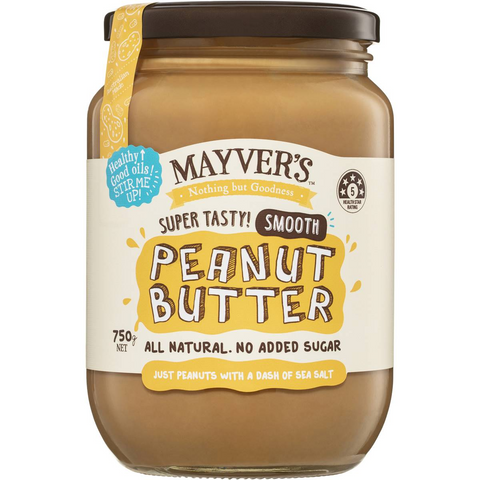 Mayver's Smooth Peanut Butter 750g