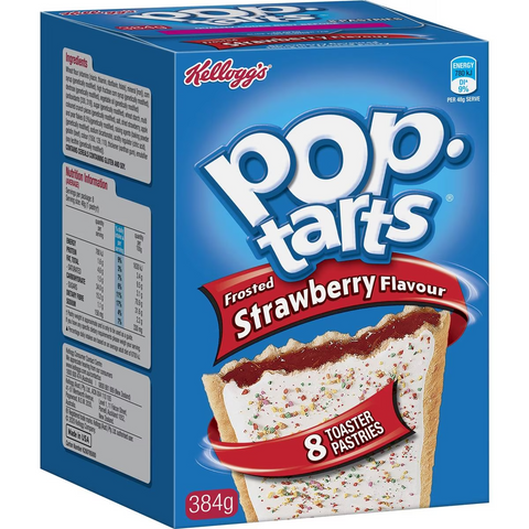 Kellogg's Pop Tarts Frosted Strawberry Toaster Pastries 384g