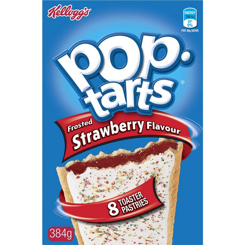 Kellogg's Pop Tarts Frosted Strawberry Toaster Pastries 384g