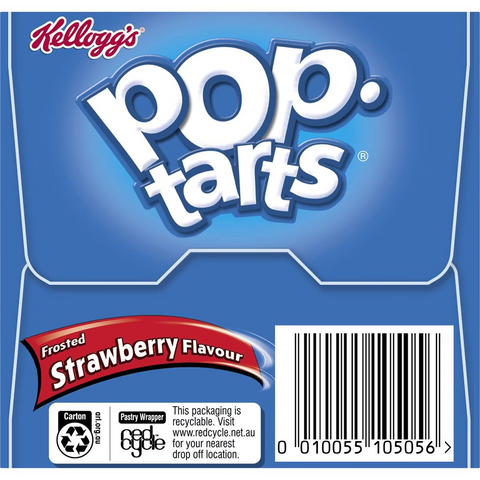 Kellogg's Pop Tarts Frosted Strawberry Toaster Pastries 384g