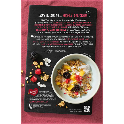 Carman's Low Sugar Granola Raspberry & Coconut 450g