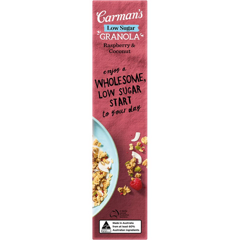 Carman's Low Sugar Granola Raspberry & Coconut 450g