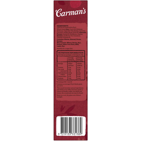 Carman's Classic Fruit & Nut Muesli 500g