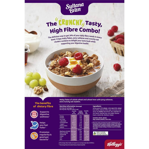 Kellogg's Sultana Bran Oat Cluster Breakfast Cereal 480g