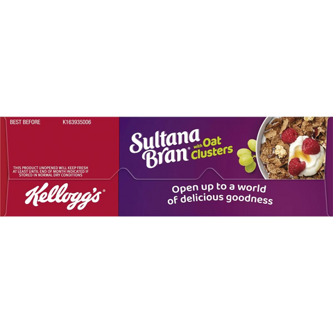 Kellogg's Sultana Bran Oat Cluster Breakfast Cereal 480g