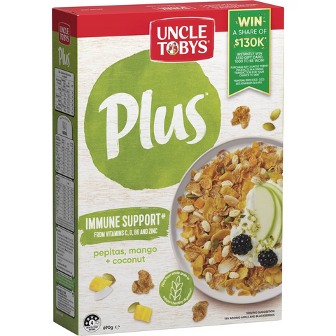 Uncle Tobys Plus Immune Support Breakfast Cereal 690g