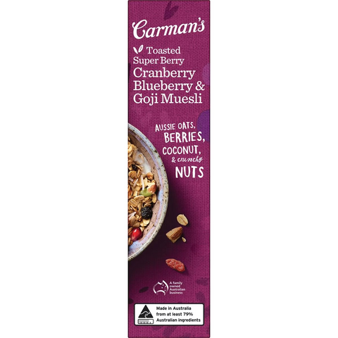 Carman's Super Berry Muesli Blueberry & Goji Muesli 500g