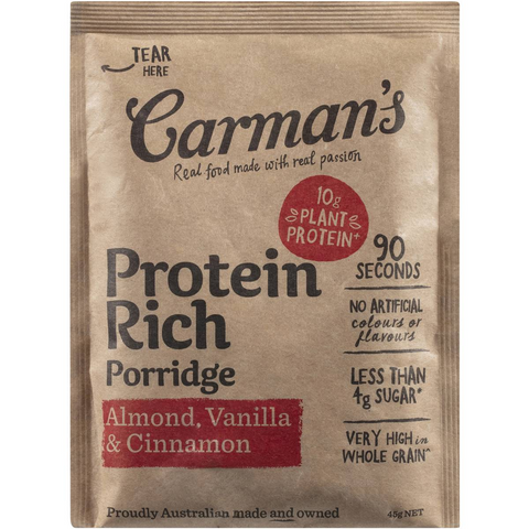 Carman's Protein Rich Porridge Sachets Almond, Vanilla & Cinnamon 6 Pack