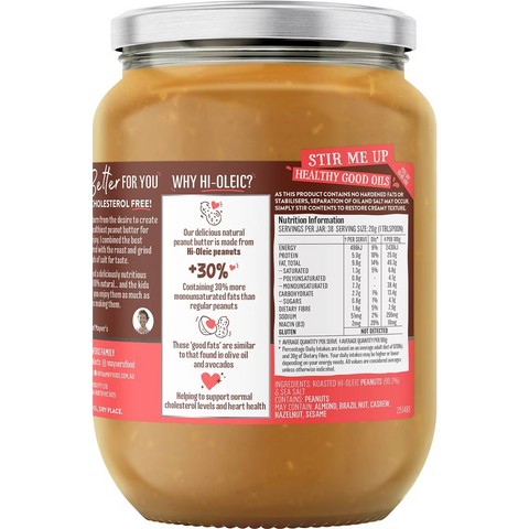 Mayver's Dark Roasted Peanut Butter Crunchy 750g