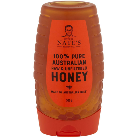 Nature Nate's 100% Pure Australian Raw & Unfiltered Honey 500g