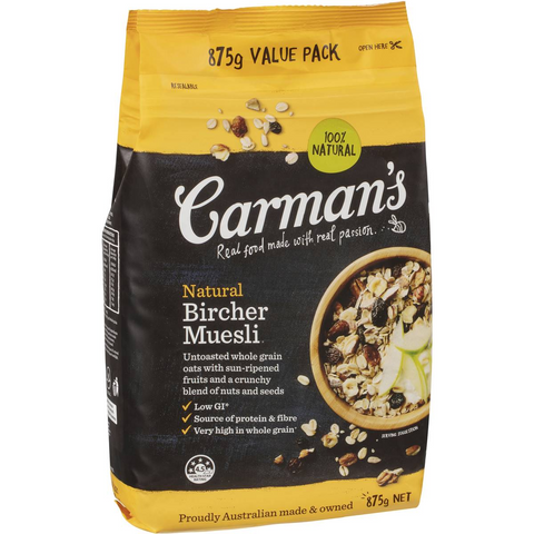 Carman's Natural Bircher Muesli 875g