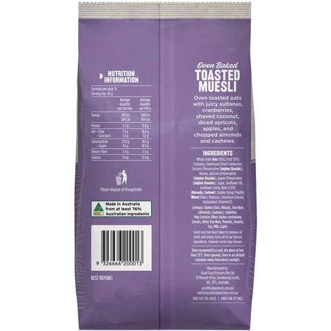 Arnold's Farm Toasted Muesli Fruit & Nut 700g