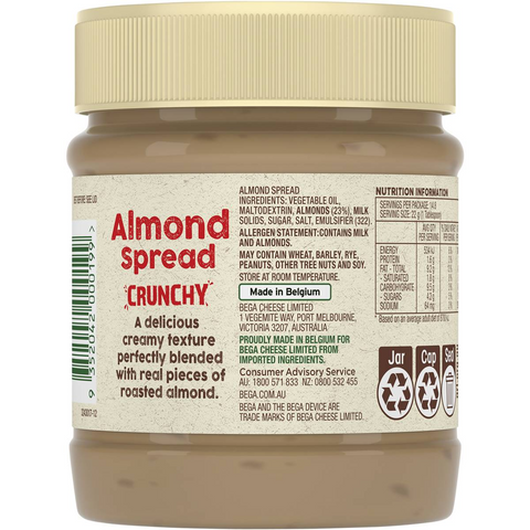 Bega Almond Spread Crunchy 325g