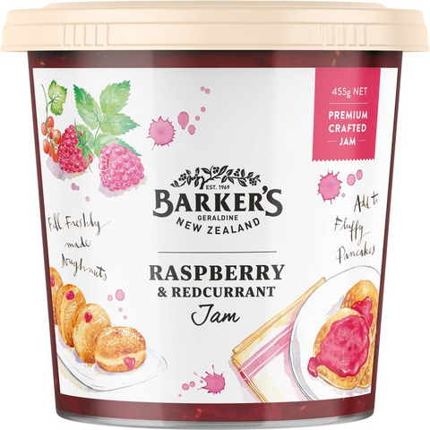 Barker’s Raspberry & Redcurrant Jam 455g