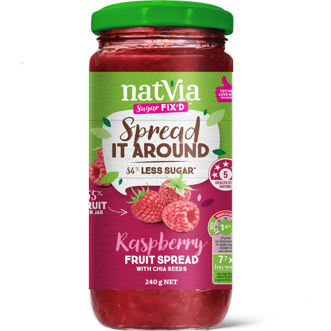 Natvia Raspberry Fruit Spread 240g