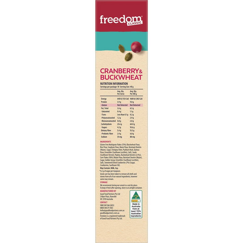 Freedom Active Balance Cranberry & Buckwheat Cereal 400g