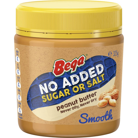 Bega Peanut Butter No Added Sugar Or Salt Smooth 325g