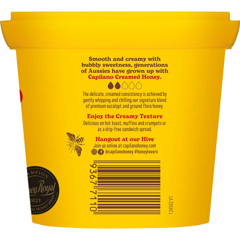 Capilano 100% Pure Australian Creamed Honey Tub 500g