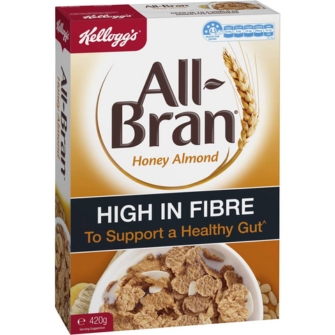 Kellogg's All-bran Flakes Honey Almond Cereal 420g