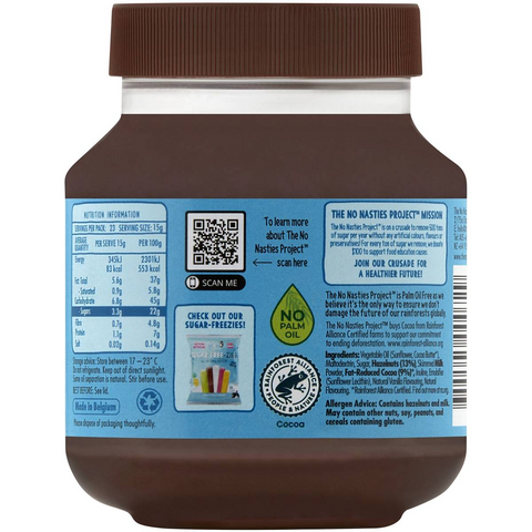 No Nasties Choc Hazelnut Spread 50% Less Sugar 350g