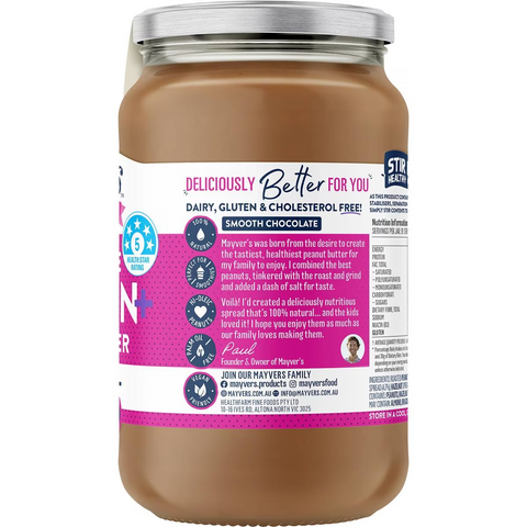 Mayvers Smooth Choc Protein Peanut Spread 375g