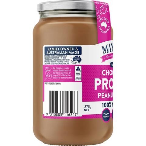 Mayvers Smooth Choc Protein Peanut Spread 375g