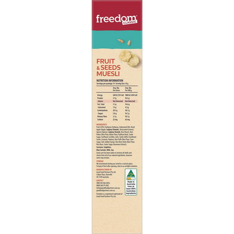 Freedom Active Balance Fruit & Seeds Muesli Cereal 500g