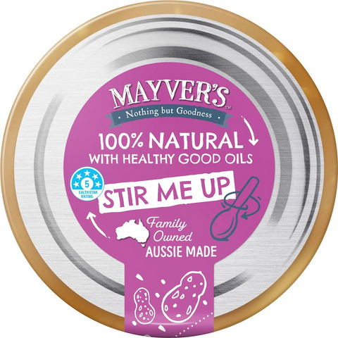 Mayver's Dark Roasted Extra Crunchy Peanut Butter 375g