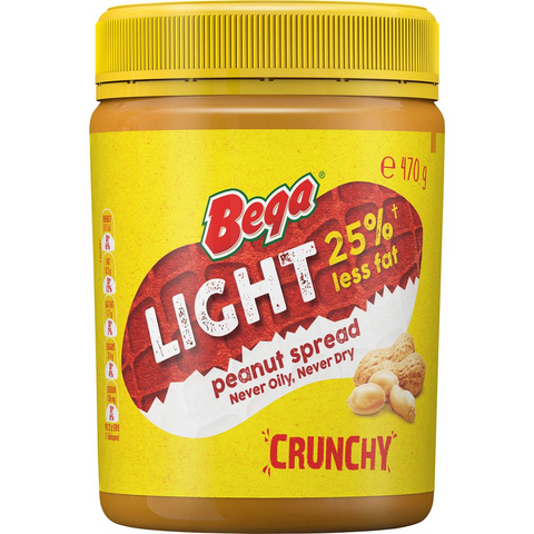 Bega Light Peanut Spread Crunchy 470g