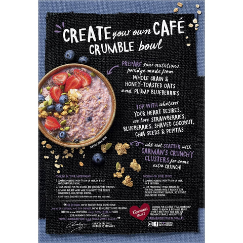 Carman's Porridge Sachets Blueberry Crumble 6 Pack