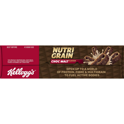 Kellogg's Nutri-grain Choc Malt Flavour Breakfast Cereal 435g