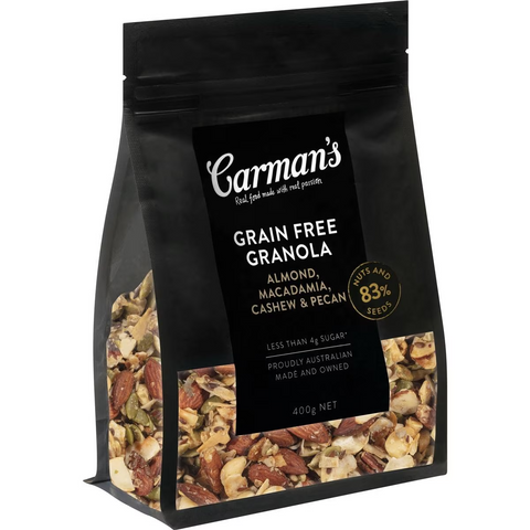 Carman's Grain Free Granola Almond Macadamia Cashew & Pecan 400g