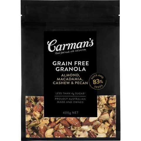 Carman's Grain Free Granola Almond Macadamia Cashew & Pecan 400g