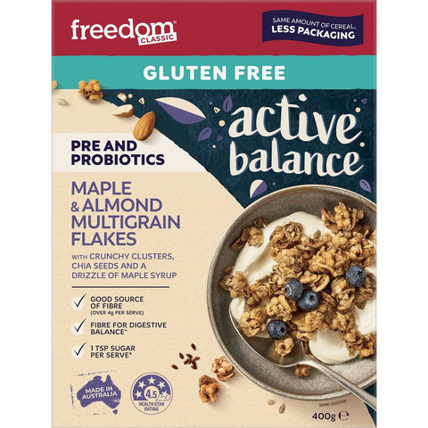 Freedom Active Balance Maple & Almond Multigrain Flakes Cereal 400g