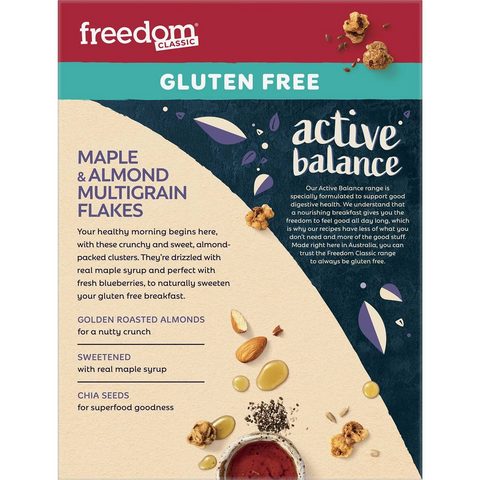 Freedom Active Balance Maple & Almond Multigrain Flakes Cereal 400g