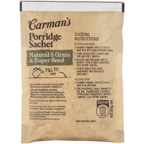 Carman's Porridge 5 Grain Superseed 320g