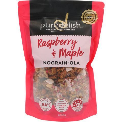 Pure Delish Raspberry & Maple Nograin-ola 375g