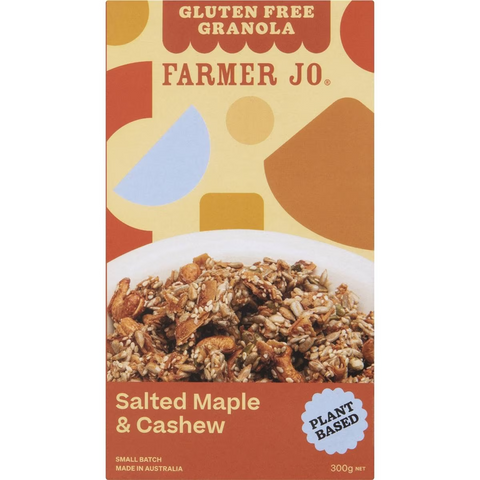 Farmer Jo Gluten Free Paleo Granola Salted Maple Cashew 300g