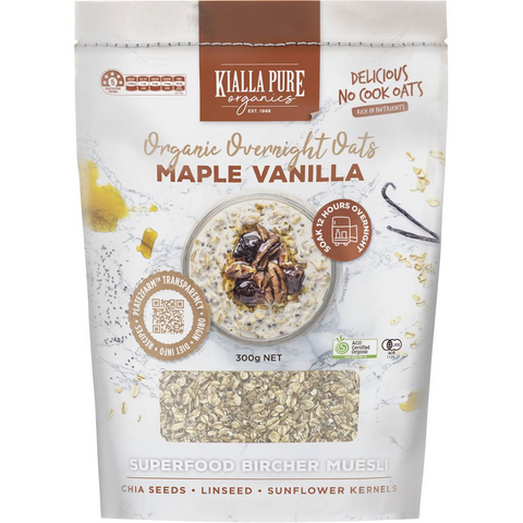 Kialla Pure Organics Overnight Maple Vanilla 300g