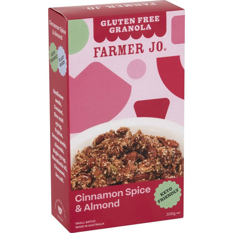 Farmer Jo Gluten Free Keto Granola With Cinnamon Spice 300g