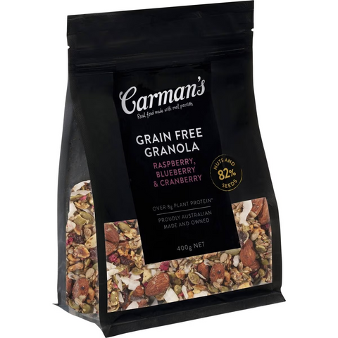 Carman's Grain Free Granola Raspberry, Blueberry & Cranberry 400g