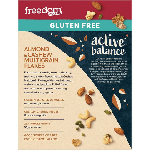 Freedom Active Balance Almond & Cashew Multigrain Flakes Cereal 400g