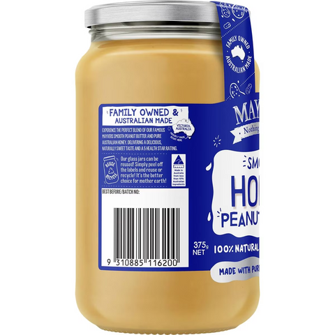 Mayvers Smooth Peanut Butter & Honey 375g