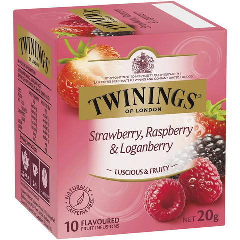 Twinings Strawberry, Raspberry & Loganberry Tea Bags 10 Pack