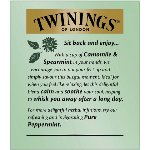 Twinings Camomile & Spearmint Tea Bags 10 Pack