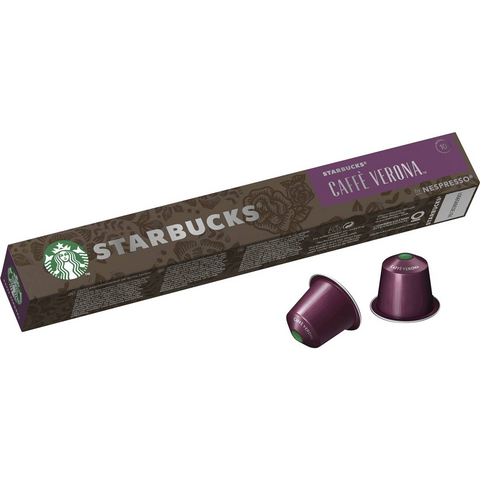 Starbucks By Nespresso Caffe Verona Coffee Pods Capsules 10 Pack